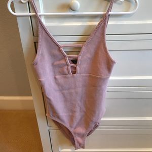 Topshop light pink bodysuit